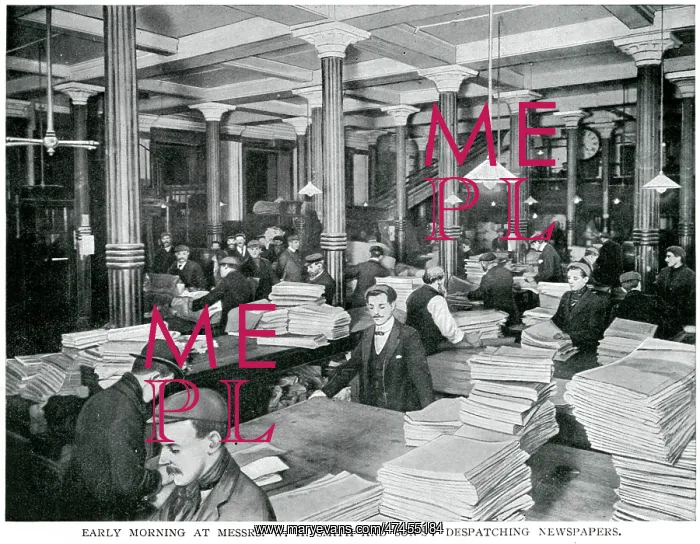 : W. H. Smith and son's despatching newpapers 1900 : W. H. Smith and son's despatching newpapers 1900