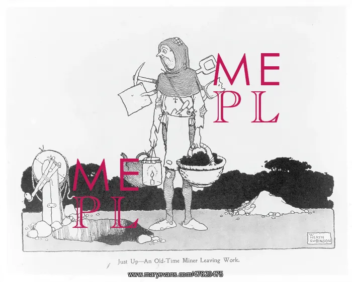 : W. Heath-Robinson: Old miner : W. Heath-Robinson: Old miner