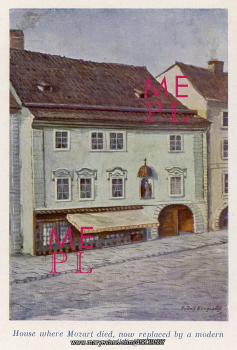 : W A MOZART, DEATHPLACE : W A MOZART, DEATHPLACE