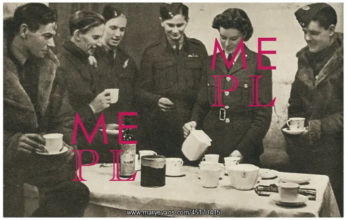 : W.A.A.F. Lady Serving Drinks : W.A.A.F. Lady Serving Drinks