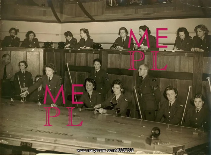 : WAAF plotters at work in an Operations Room : WAAF plotters at work in an Operations Room