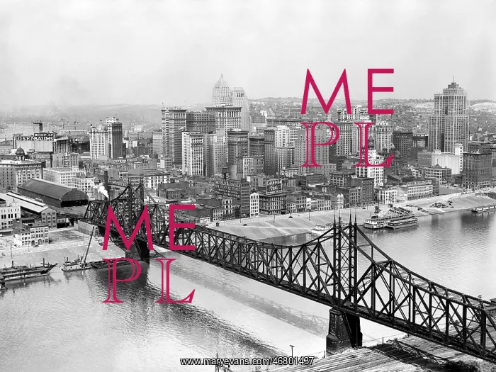 : Wabash bridge - Monongahela river - cityscape - Pittsburgh : Wabash bridge - Monongahela river - cityscape - Pittsburgh