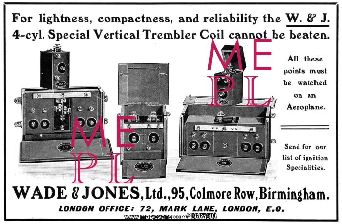 : Wade & Jones. Vertical Trembler Coil : Wade & Jones. Vertical Trembler Coil