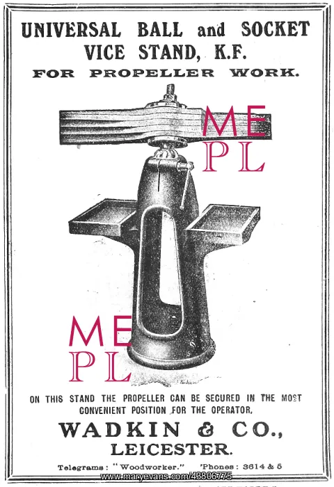 : Wadkin Universal Vice Stand For Propeller Work : Wadkin Universal Vice Stand For Propeller Work