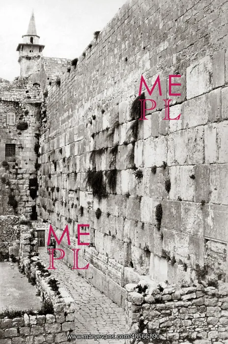  : Wailing Wall Jerusalem, circa 1880s