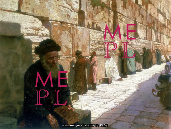 : The Wailing Wall, Jerusalem. Wassilif Ivanowitsch : The Wailing Wall, Jerusalem. Wassilif Ivanowitsch