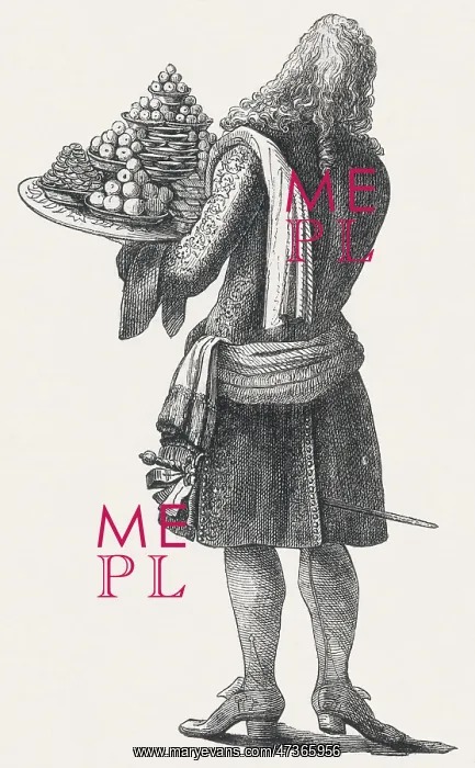 : WAITER WITH PASTRIES : WAITER WITH PASTRIES