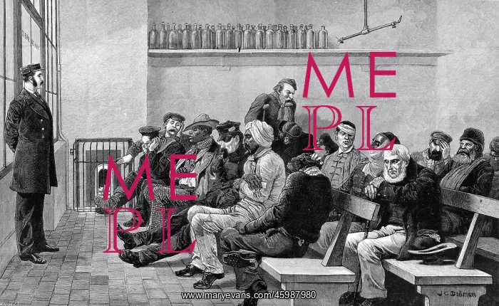 : Waiting to see the doctor 1881 : Waiting to see the doctor 1881