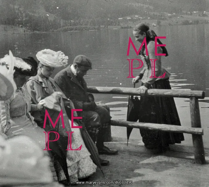 : Waiting for the steamer at the landing-place at : Waiting for the steamer at the landing-place at