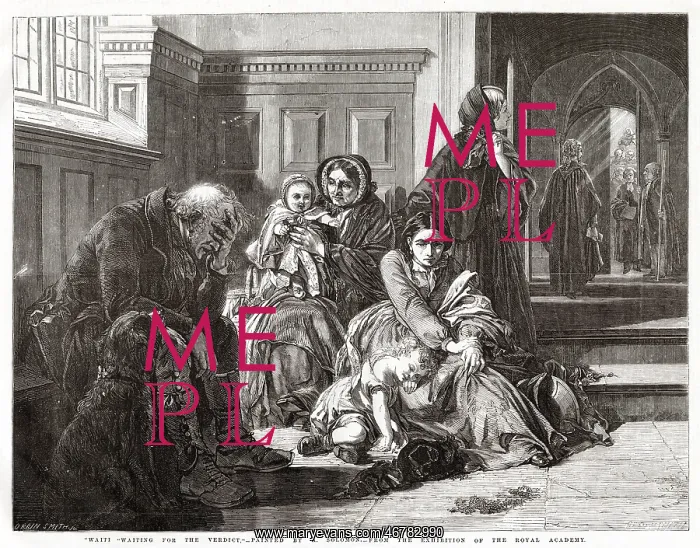 : Waiting for the Verdict by Abraham Solomon : Waiting for the Verdict by Abraham Solomon