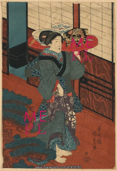 : A waitress carrying a tray of food : A waitress carrying a tray of food