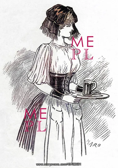 : A waitress in one of the Eiffel Tower restaurants : A waitress in one of the Eiffel Tower restaurants
