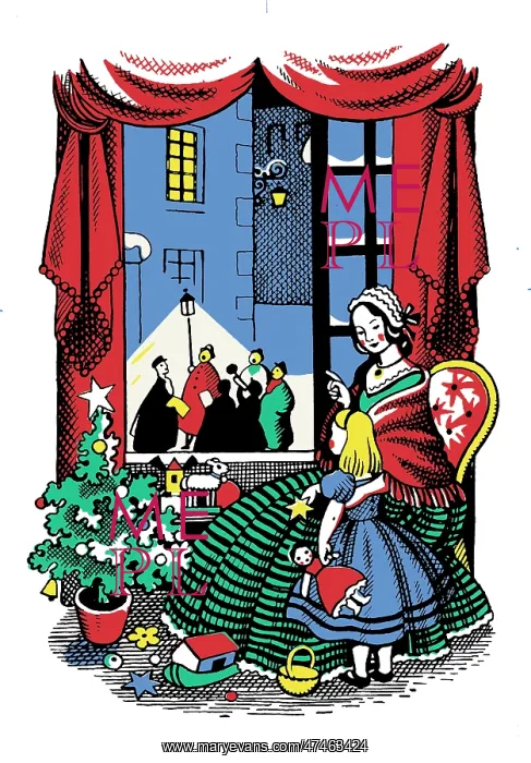 : The Waits ? lady and girl at window : The Waits ? lady and girl at window