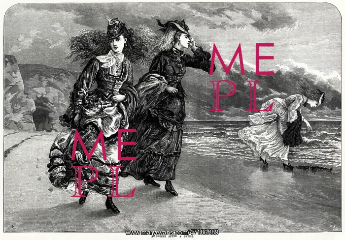 : Walking alone the beach 1872 : Walking alone the beach 1872
