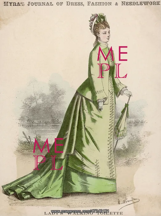: Walking Dress - 1877 : Walking Dress - 1877