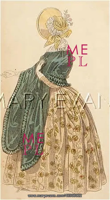 : WALKING DRESS CIRCA 1840 : WALKING DRESS CIRCA 1840