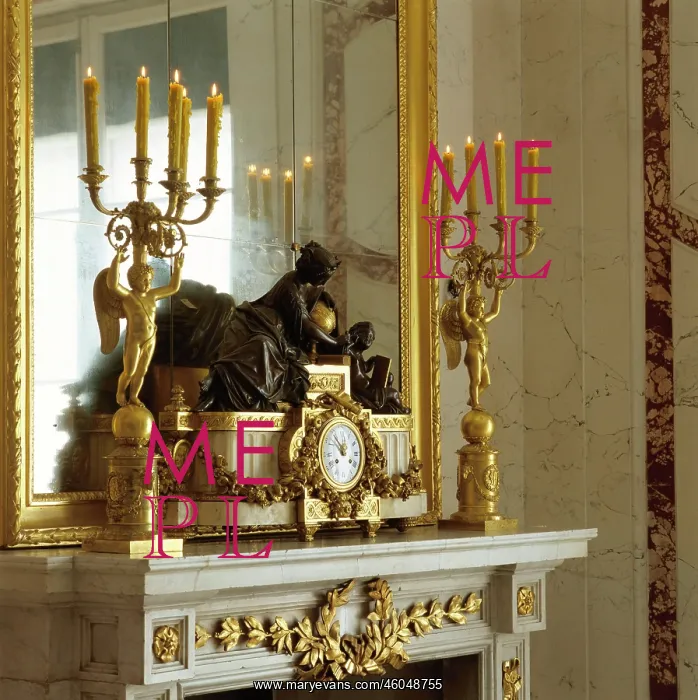: Wall clock in Lazienki Palace : Wall clock in Lazienki Palace