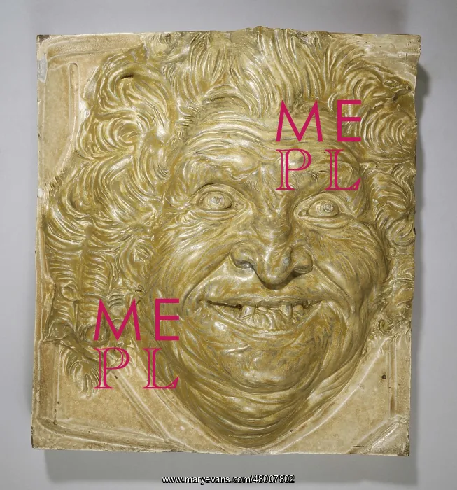: Wall-covering : grotesque mask : Wall-covering : grotesque mask