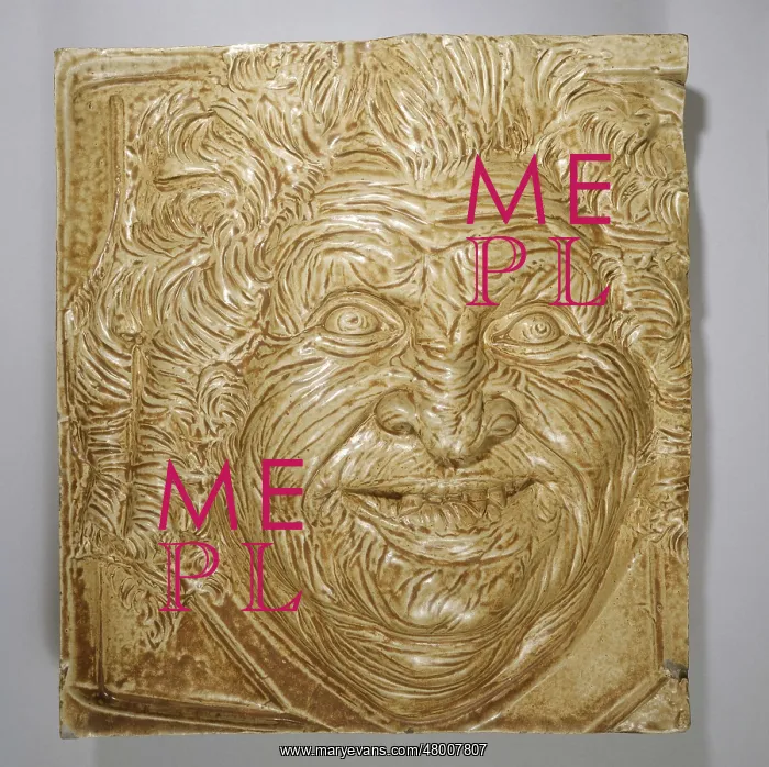 : Wall-covering : grotesque mask : Wall-covering : grotesque mask