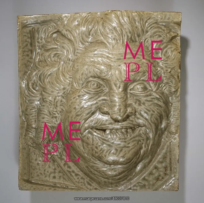 : Wall-covering : grotesque mask : Wall-covering : grotesque mask