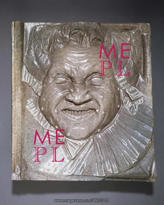 : Wall-covering : grotesque mask : Wall-covering : grotesque mask