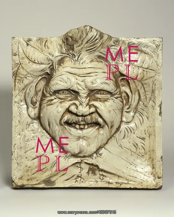 : Wall-covering : grotesque mask : Wall-covering : grotesque mask
