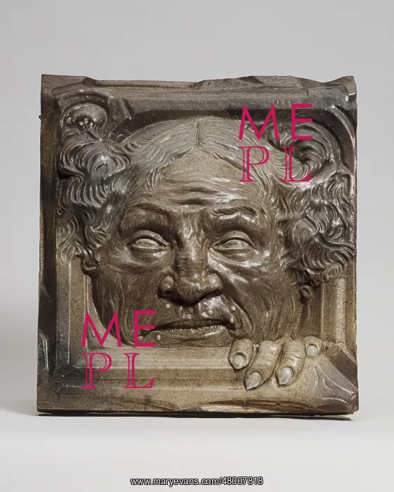 : Wall-covering : grotesque mask : Wall-covering : grotesque mask