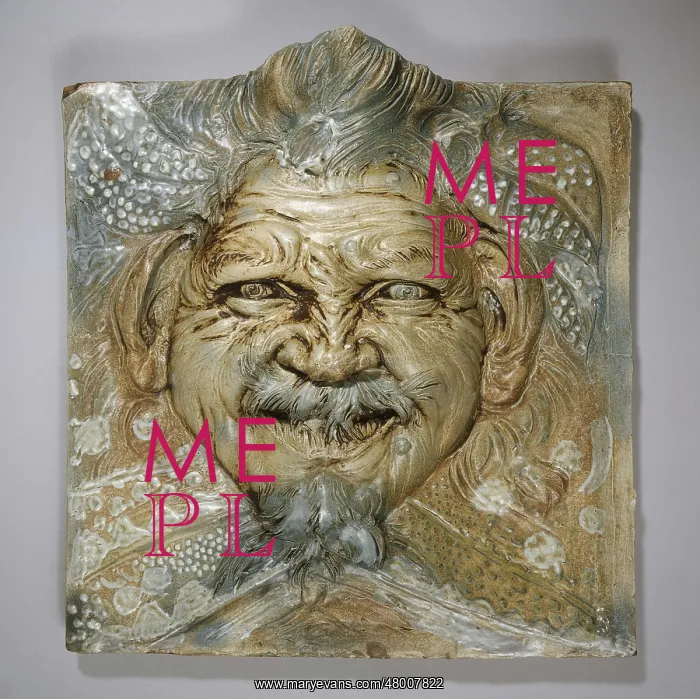 : Wall-covering : grotesque mask : Wall-covering : grotesque mask