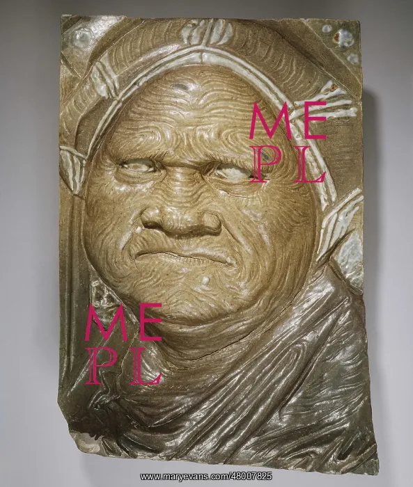 : Wall-covering : grotesque mask : Wall-covering : grotesque mask
