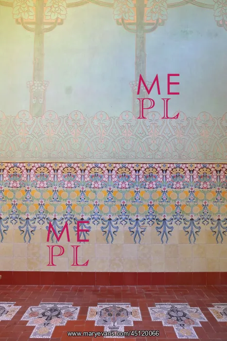 : Wall decoration, Dining room, Institut Pere Mata : Wall decoration, Dining room, Institut Pere Mata