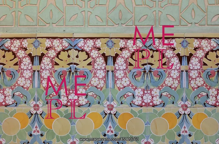 : Wall decoration, Dining room, Institut Pere Mata : Wall decoration, Dining room, Institut Pere Mata