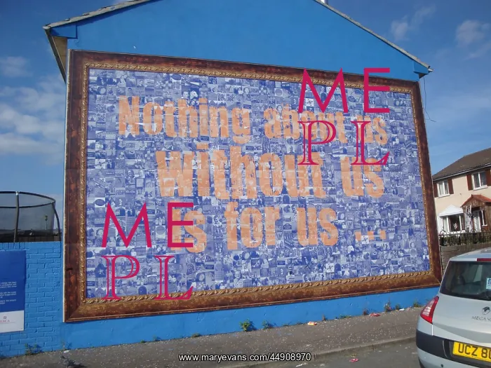 : Wall mural close-up Nothing about us without us is for us : Wall mural close-up Nothing about us without us is for us