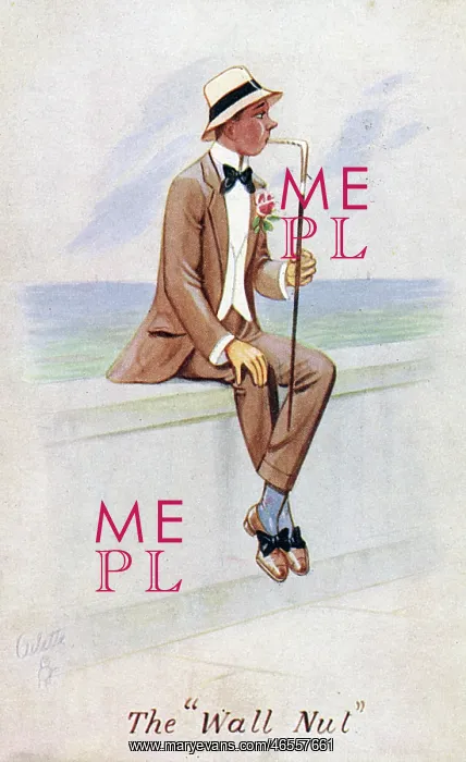 : The Wall Nut - Effeminate young gent pondering the scene : The Wall Nut - Effeminate young gent pondering the scene