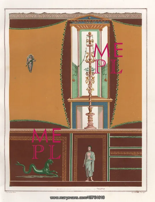 : Wall painting with framed panels from an ostium : Wall painting with framed panels from an ostium