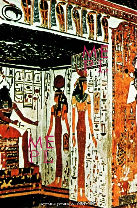 : Wall painting from the tomb of Nefertari, also : Wall painting from the tomb of Nefertari, also