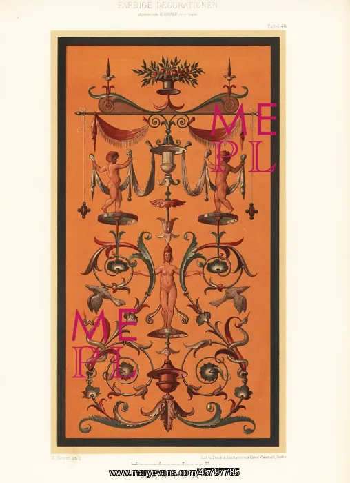 : Wall panel from the Ducal Palace, Mantua, 16th century : Wall panel from the Ducal Palace, Mantua, 16th century