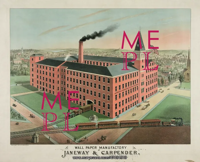 : Wall paper manufactory of Janeway & Carpender, New Brunswick : Wall paper manufactory of Janeway & Carpender, New Brunswick