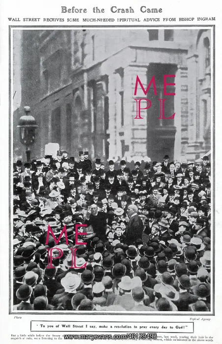 : Wall Street Given Advice from Bishop Ingram 1907 : Wall Street Given Advice from Bishop Ingram 1907