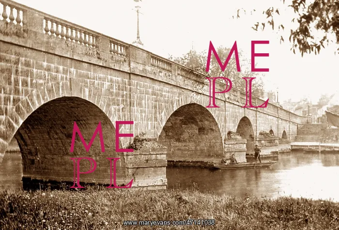  : Wallingford Bridge River Thames Victorian period