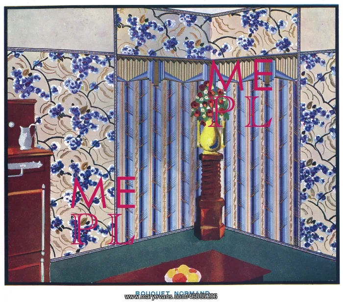 : Wallpaper designs shown in a sample interior : Wallpaper designs shown in a sample interior