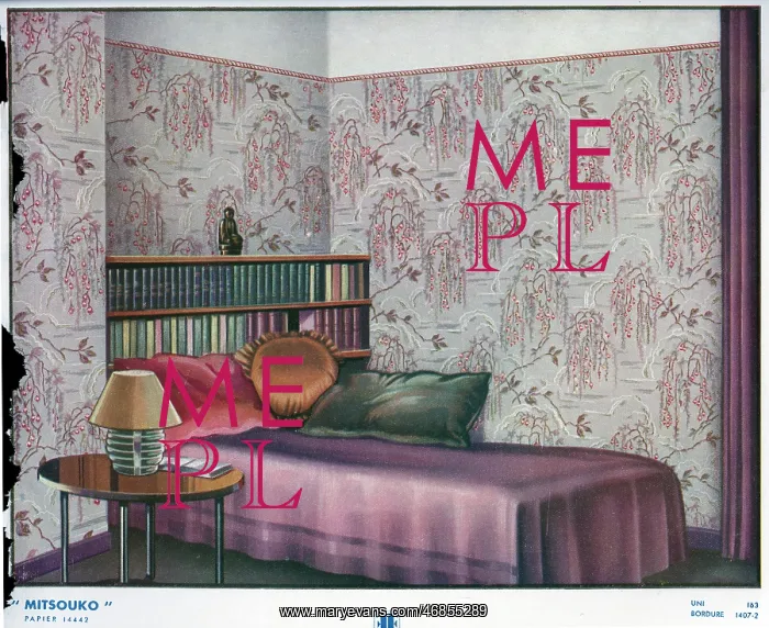 : Wallpaper designs shown in a sample interior : Wallpaper designs shown in a sample interior