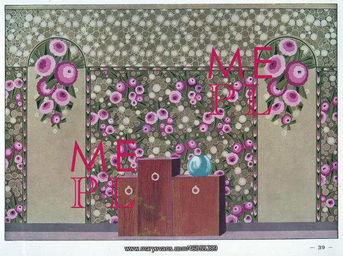 : Wallpaper designs shown in a sample interior : Wallpaper designs shown in a sample interior