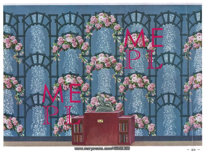 : Wallpaper designs shown in a sample interior : Wallpaper designs shown in a sample interior