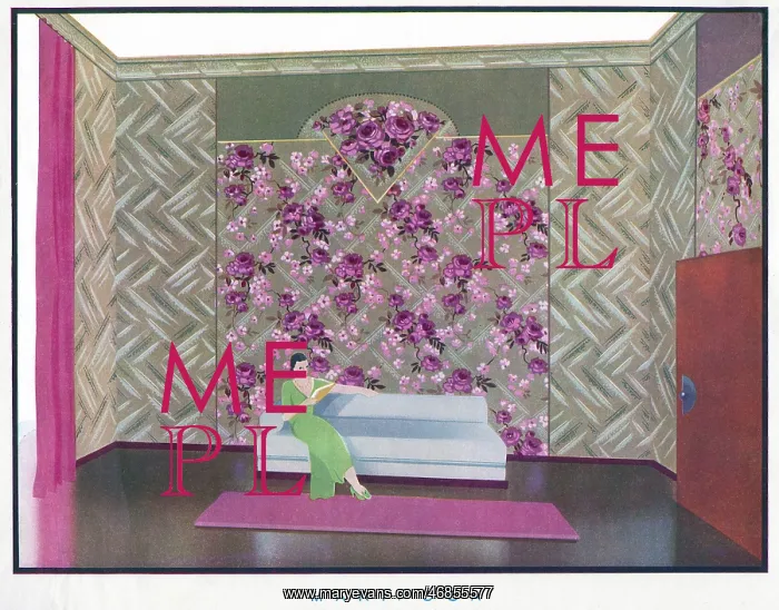 : Wallpaper designs shown in a sample interior : Wallpaper designs shown in a sample interior