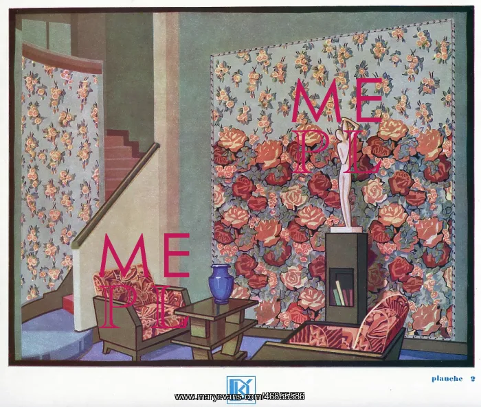 : Wallpaper designs shown in a sample interior : Wallpaper designs shown in a sample interior