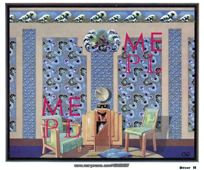 : Wallpaper designs shown in a sample interior : Wallpaper designs shown in a sample interior