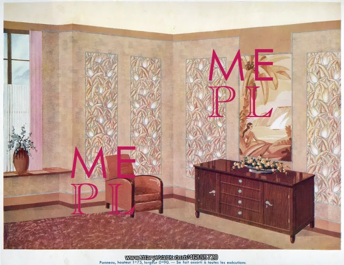 : Wallpaper designs shown in a sample interior : Wallpaper designs shown in a sample interior