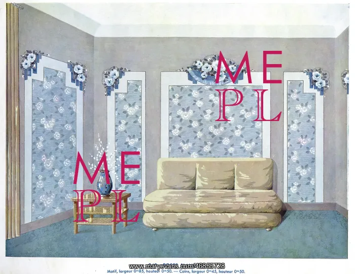 : Wallpaper designs shown in a sample interior : Wallpaper designs shown in a sample interior