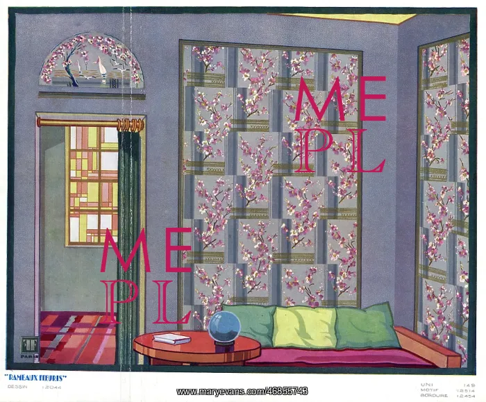 : Wallpaper designs shown in a sample interior : Wallpaper designs shown in a sample interior
