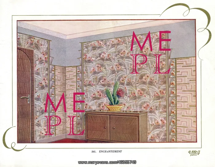: Wallpaper designs shown in a sample interior : Wallpaper designs shown in a sample interior